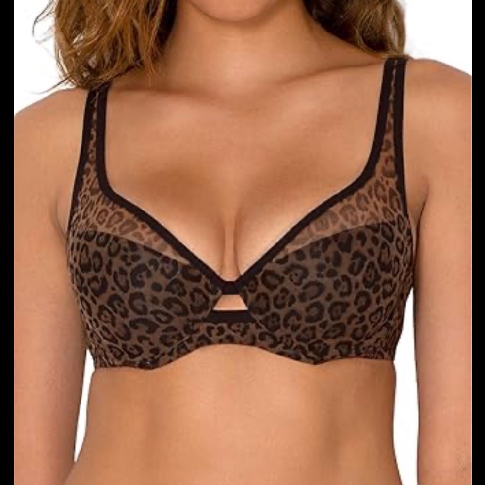 Leopard Print Bra - Brown - Picture 2 of 6